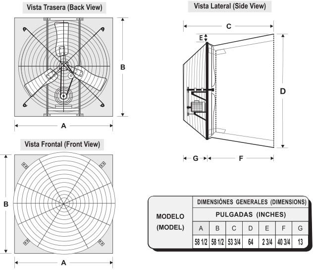 AGB Dimensiones Generales