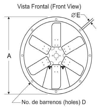 Vista frontal Extractor TAD
