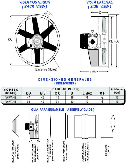 TWP/ A Dimensiones Generales